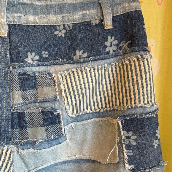 Free People Patchwork Denim Jeans - Picture 3 of 6